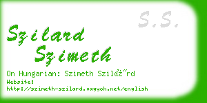 szilard szimeth business card